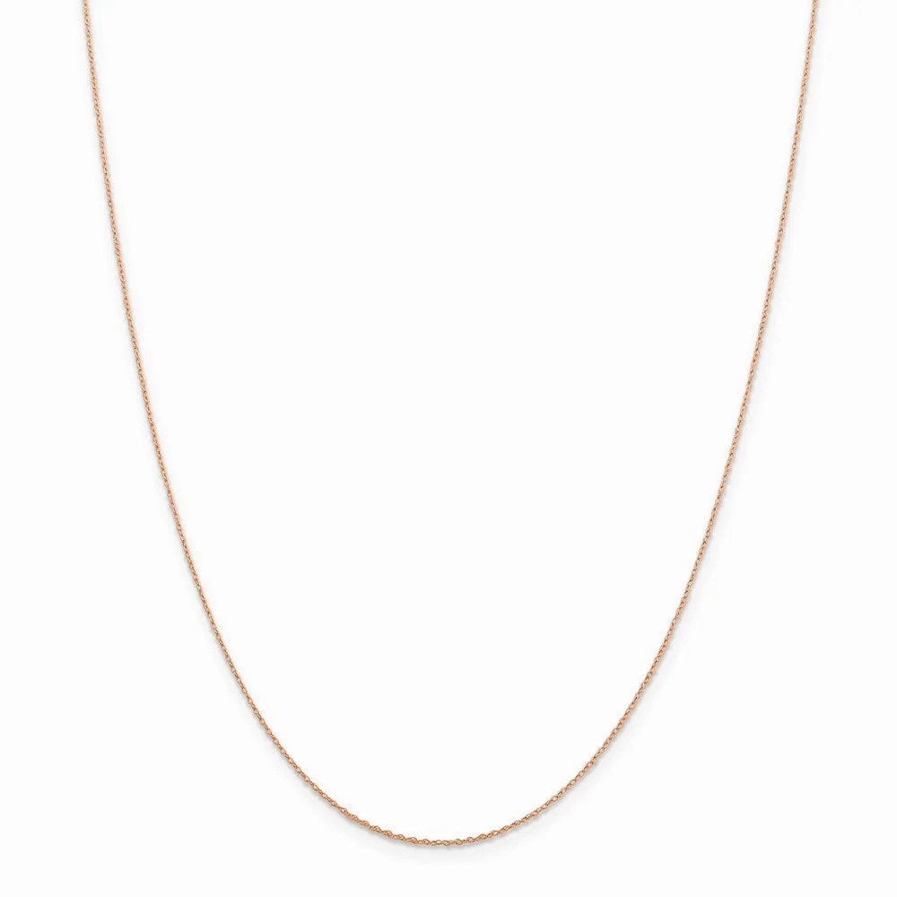 14k Rose Gold .5 mm Cable Rope Chain | PEN324