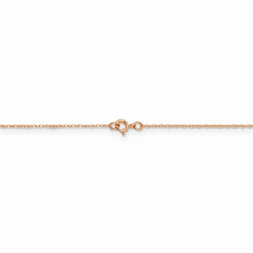 14k Rose Gold .5 mm Cable Rope Chain | PEN324