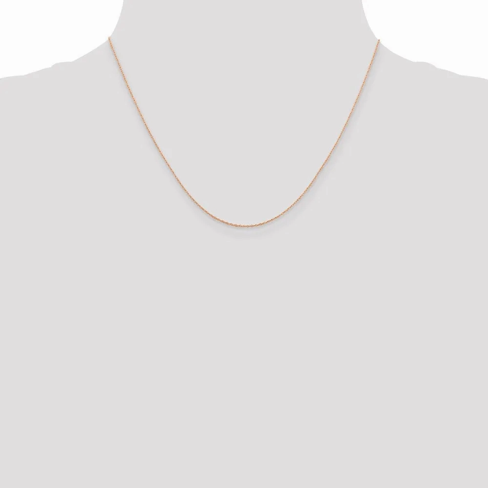 14k Rose Gold .5 mm Cable Rope Chain | PEN324