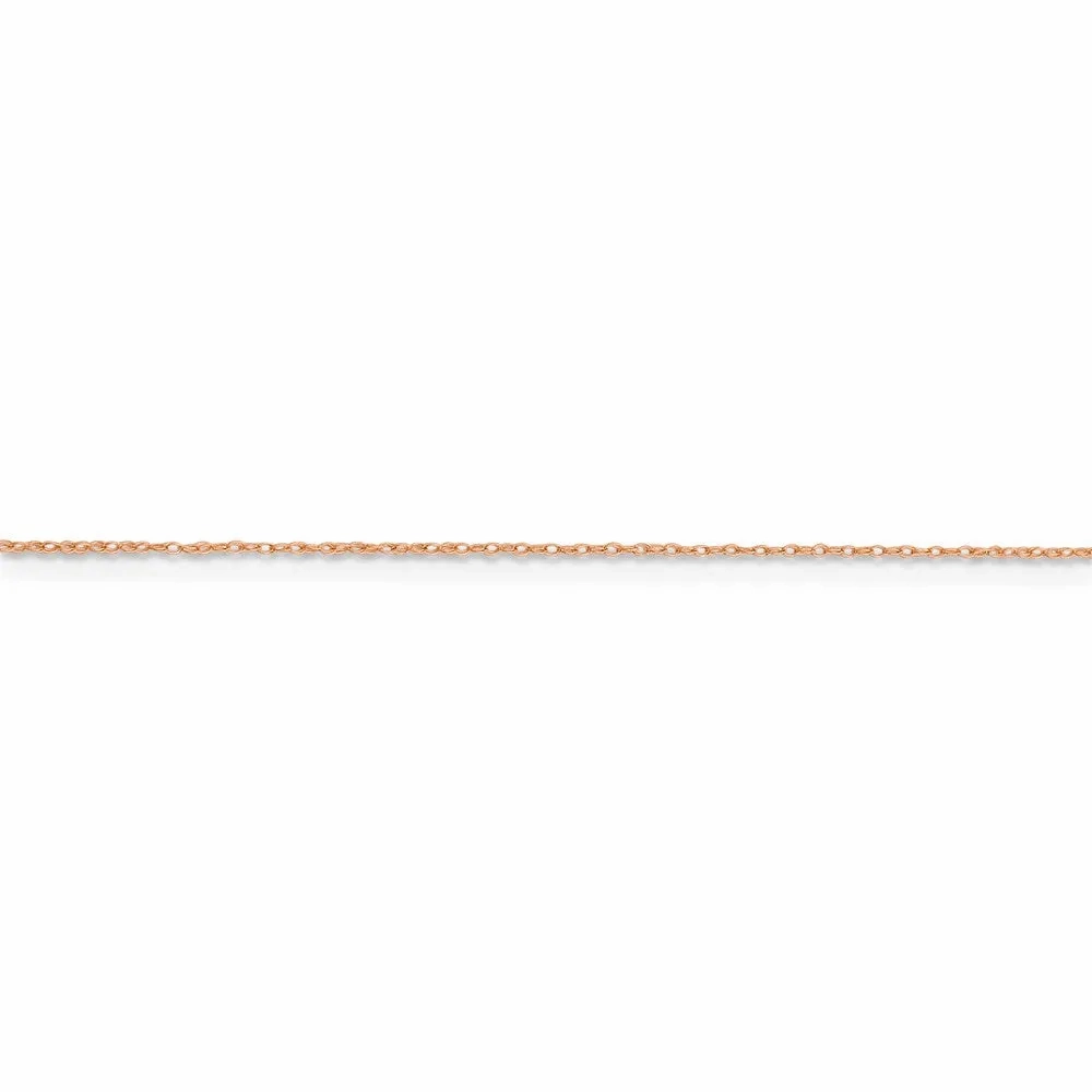 14k Rose Gold .5 mm Cable Rope Chain | PEN324