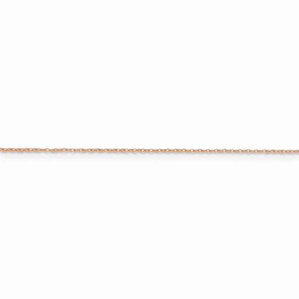 14k Rose Gold .5 mm Cable Rope Chain | PEN324