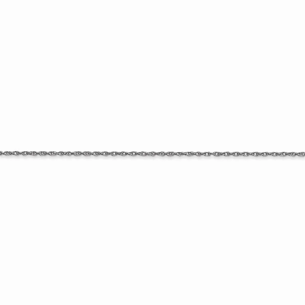 14k White Gold .6 mm Carded Cable Rope Chain | 6RW