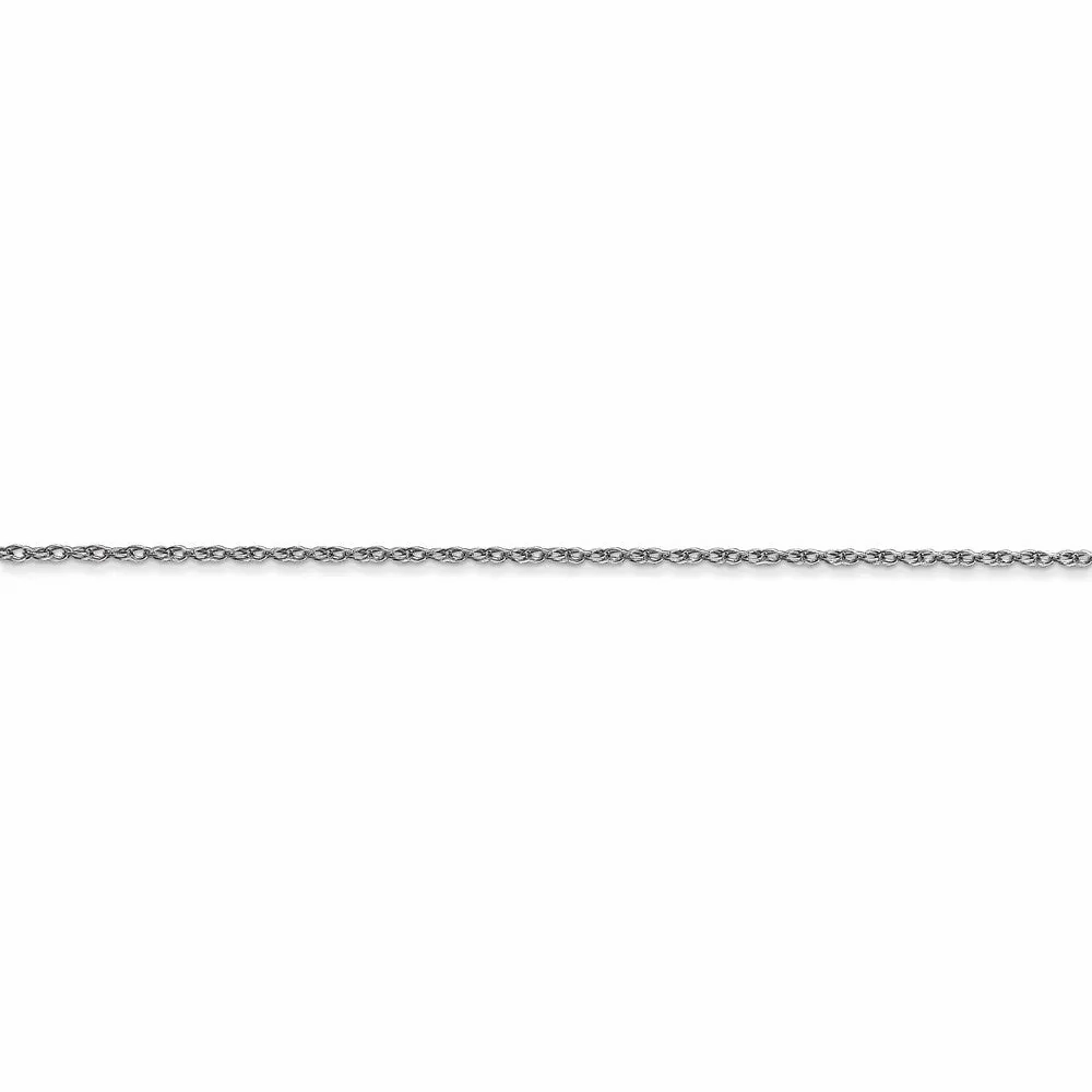 14k White Gold .7 mm Carded Cable Rope Chain | 7RW