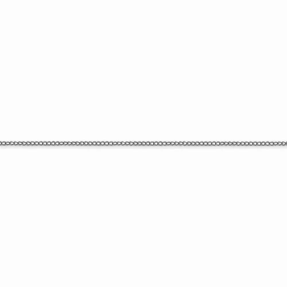 14k White Gold Carded Curb Chain | 8CW