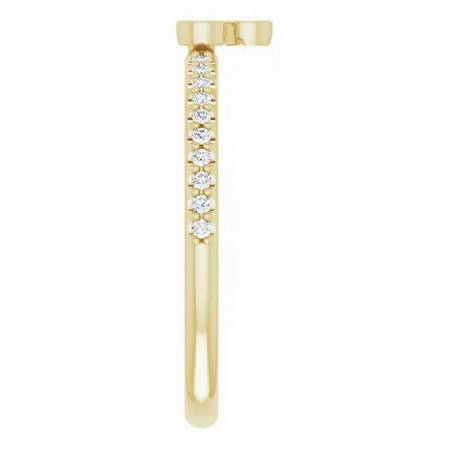 14K Yellow Gold 1/5 CTW Natural Diamond Stackable Ring