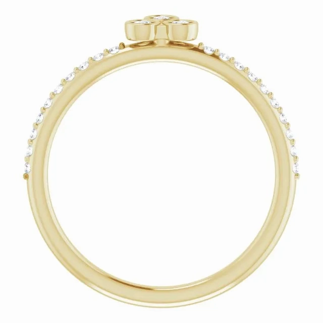 14K Yellow Gold 1/5 CTW Natural Diamond Stackable Ring