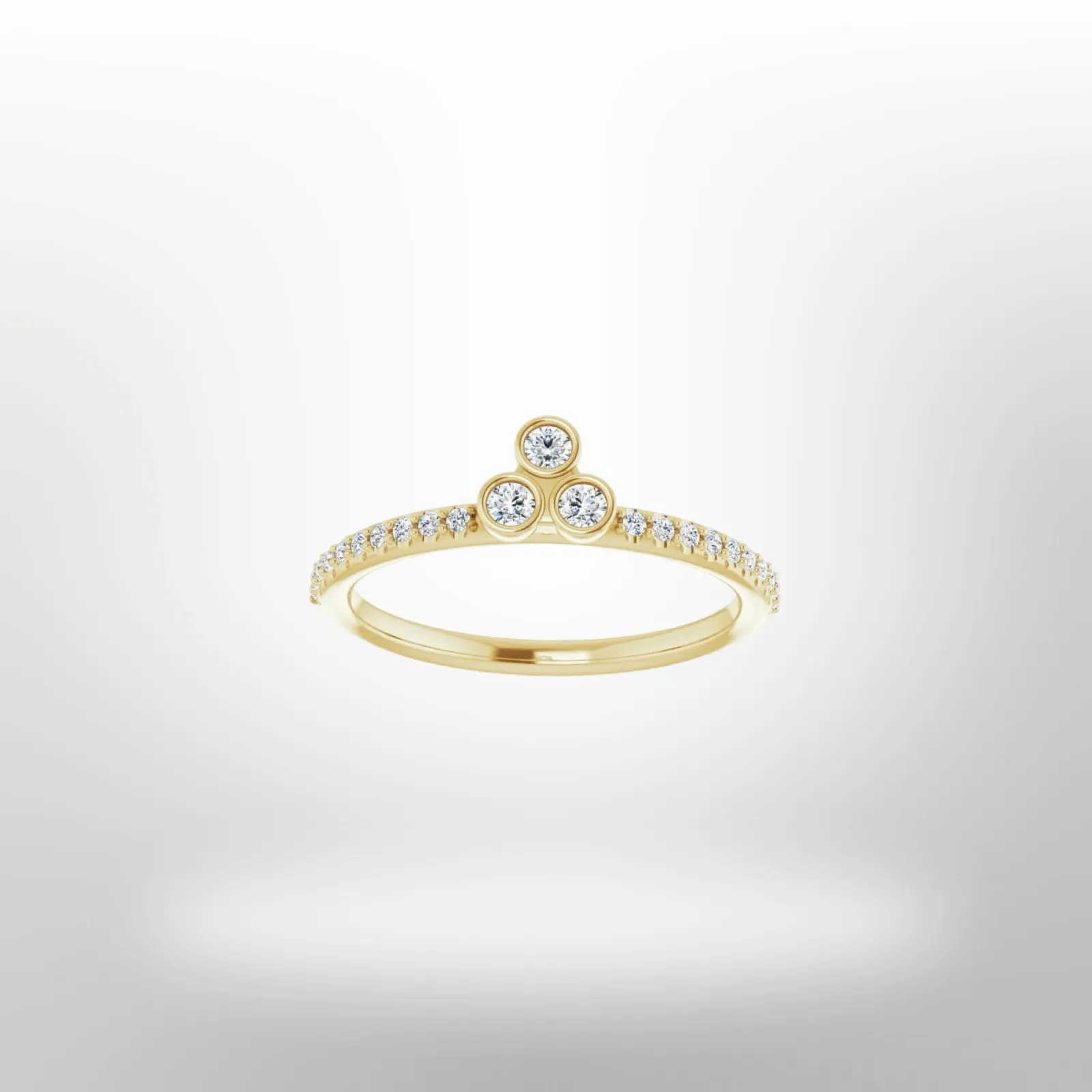 14K Yellow Gold 1/5 CTW Natural Diamond Stackable Ring