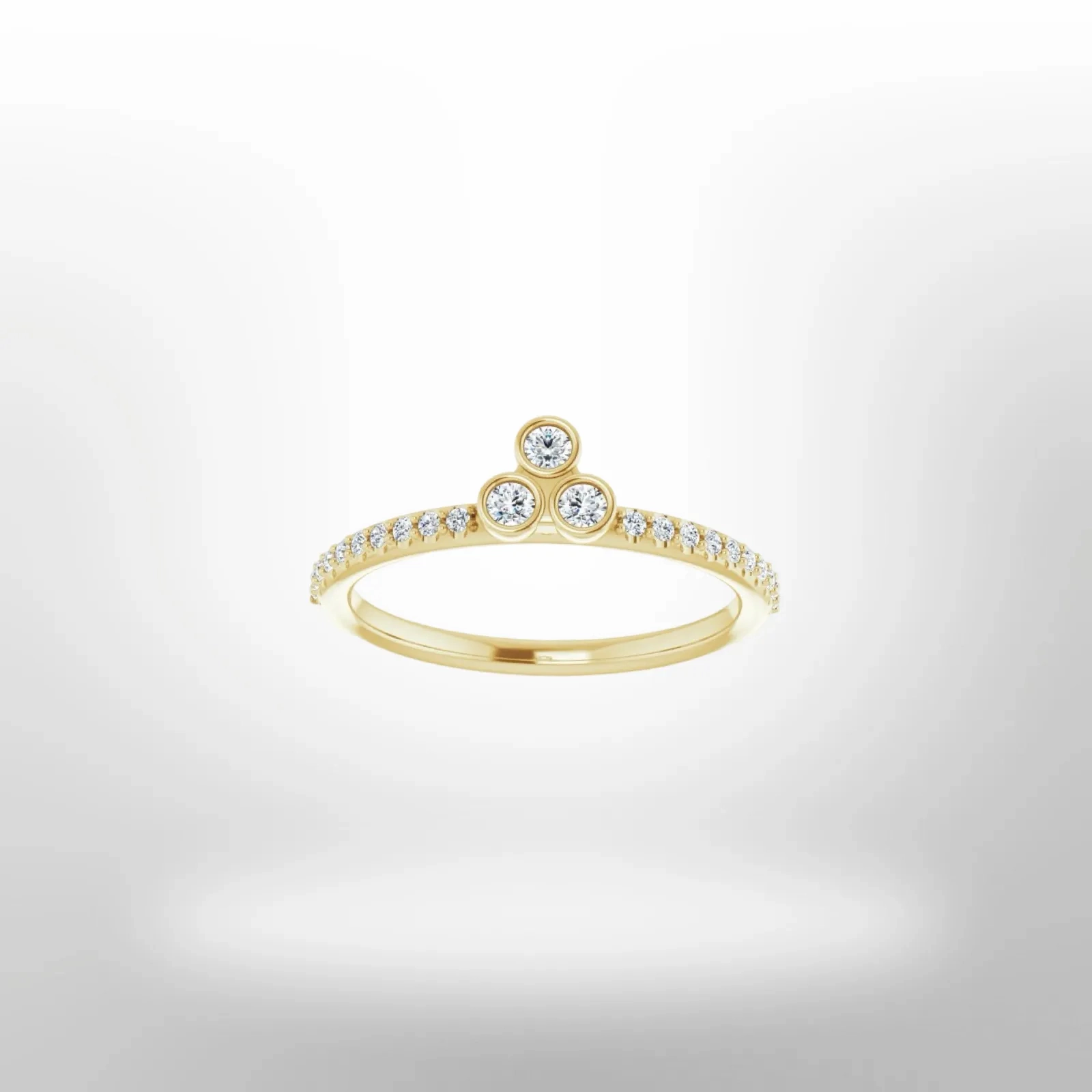 14K Yellow Gold 1/5 CTW Natural Diamond Stackable Ring