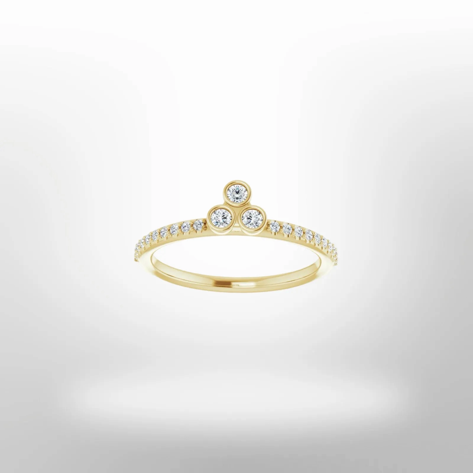 14K Yellow Gold 1/5 CTW Natural Diamond Stackable Ring