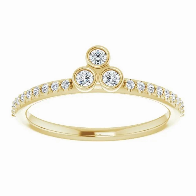 14K Yellow Gold 1/5 CTW Natural Diamond Stackable Ring