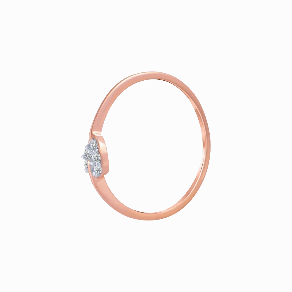 14KT (585) Rose Gold And Diamond Ring For Women