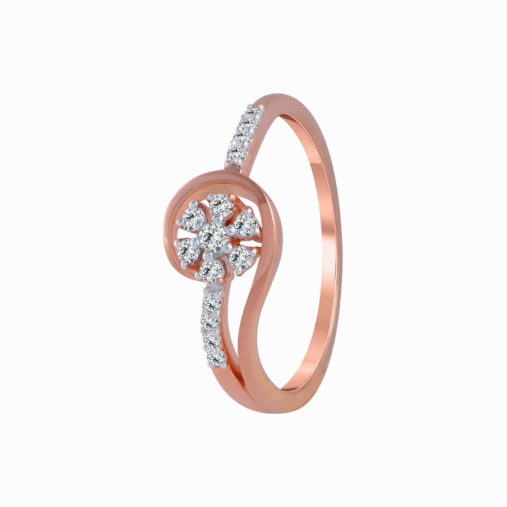 14KT (585) Rose Gold And Diamond Ring For Women