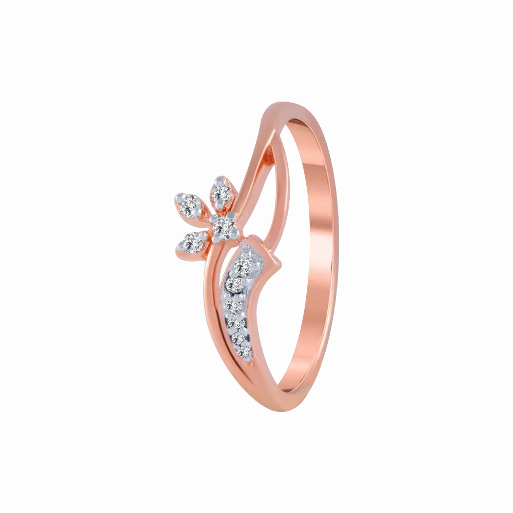 14KT (585) Rose Gold And Diamond Ring For Women