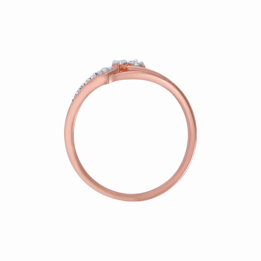 14KT (585) Rose Gold And Diamond Ring For Women