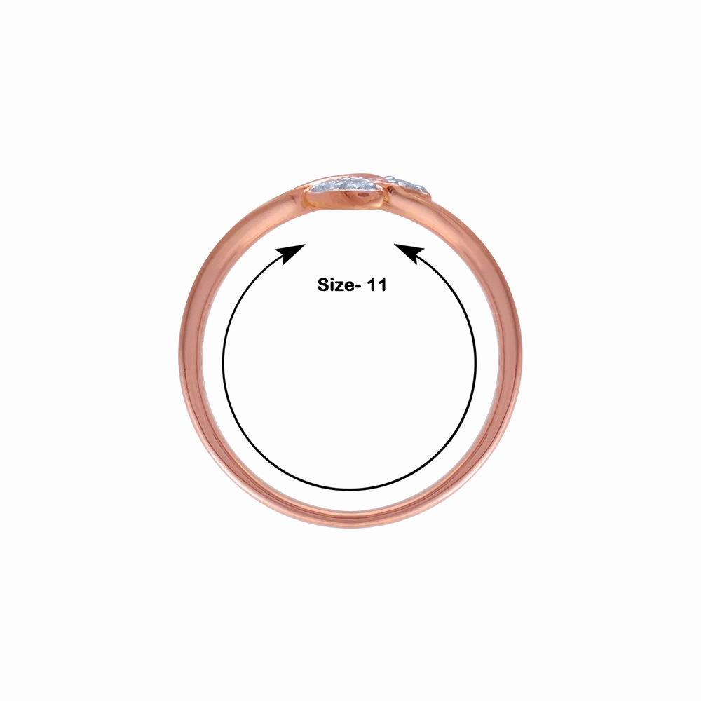 14KT (585) Rose Gold And Diamond Ring For Women