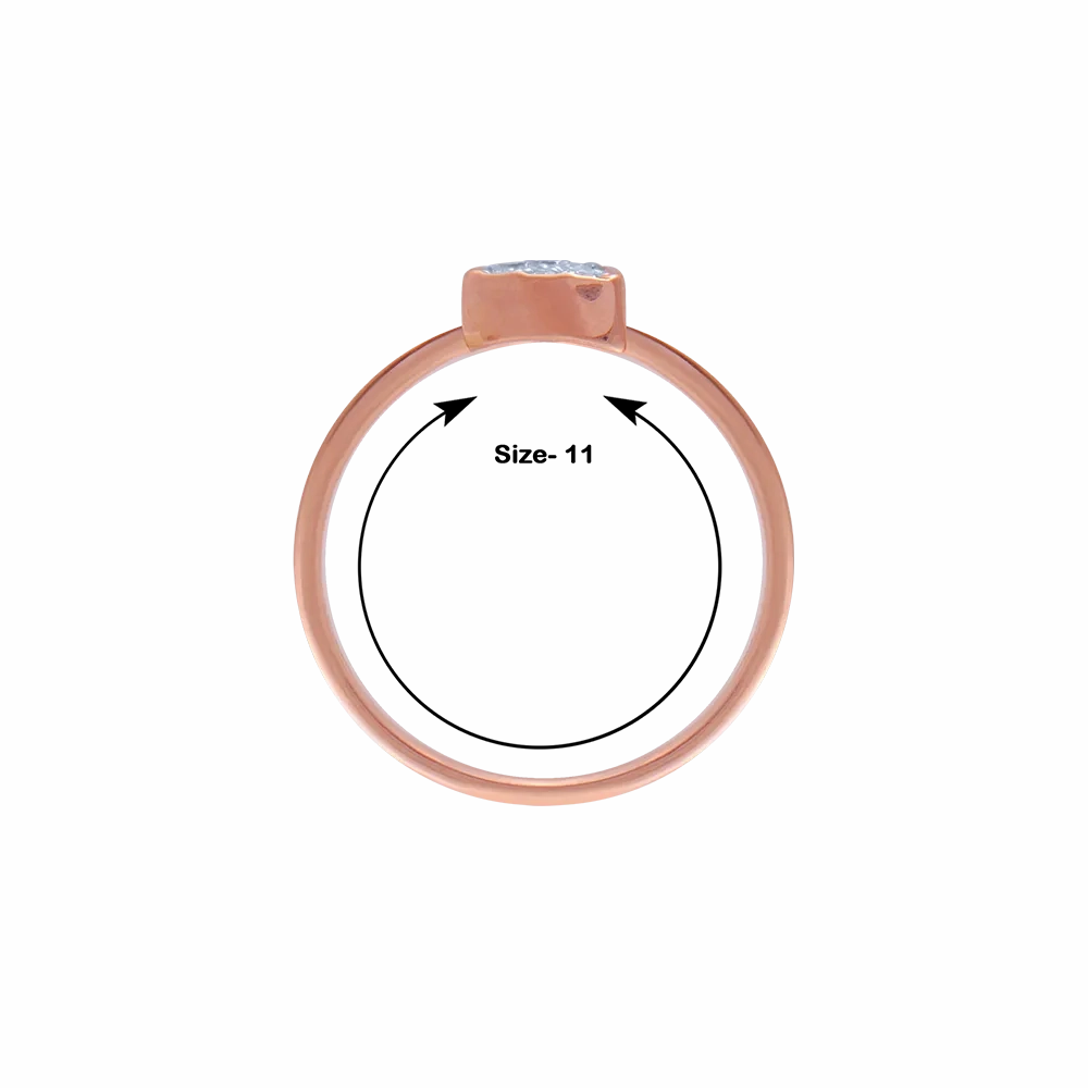 14KT (585) Rose Gold And Diamond Ring For Women