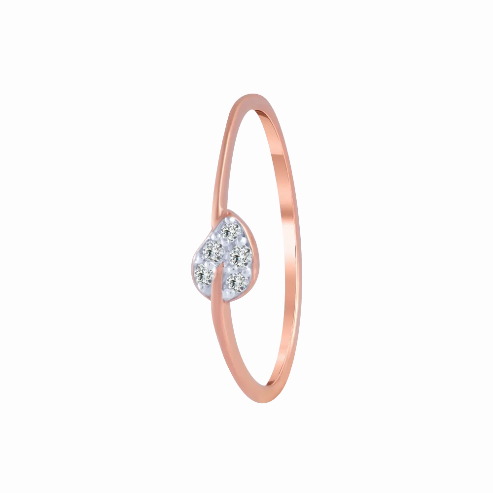 14KT (585) Rose Gold And Diamond Ring For Women