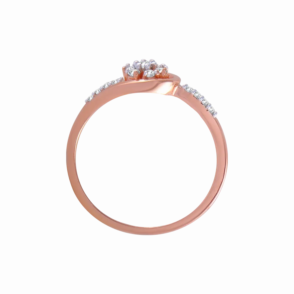 14KT (585) Rose Gold And Diamond Ring For Women