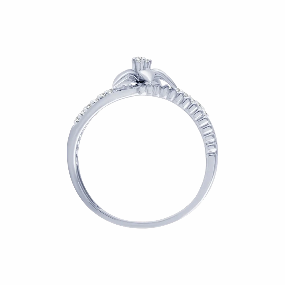 14KT (585) White Gold And Diamond Ring For Women