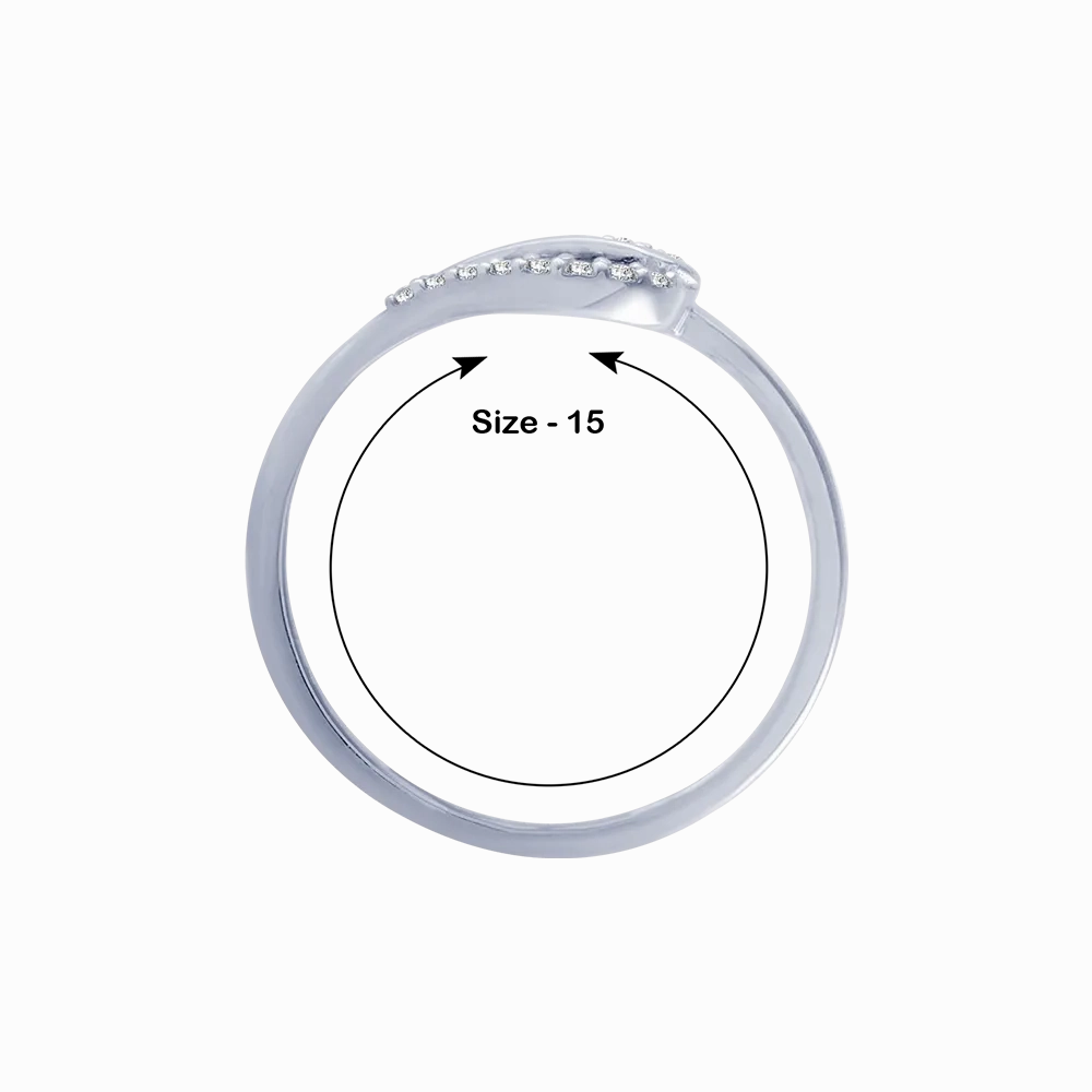 14KT (585) White Gold And Diamond Ring For Women