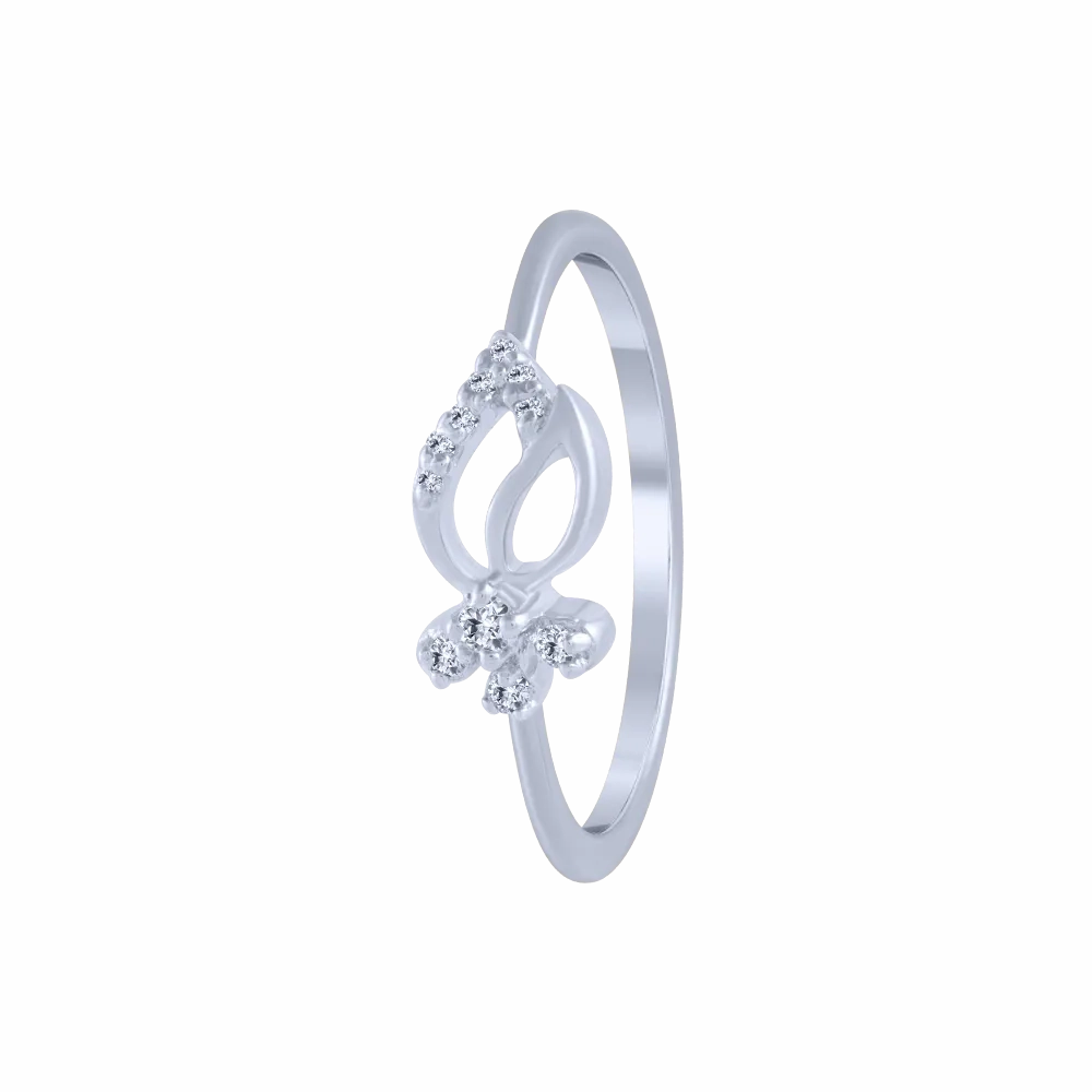 14KT (585) White Gold And Diamond Ring For Women