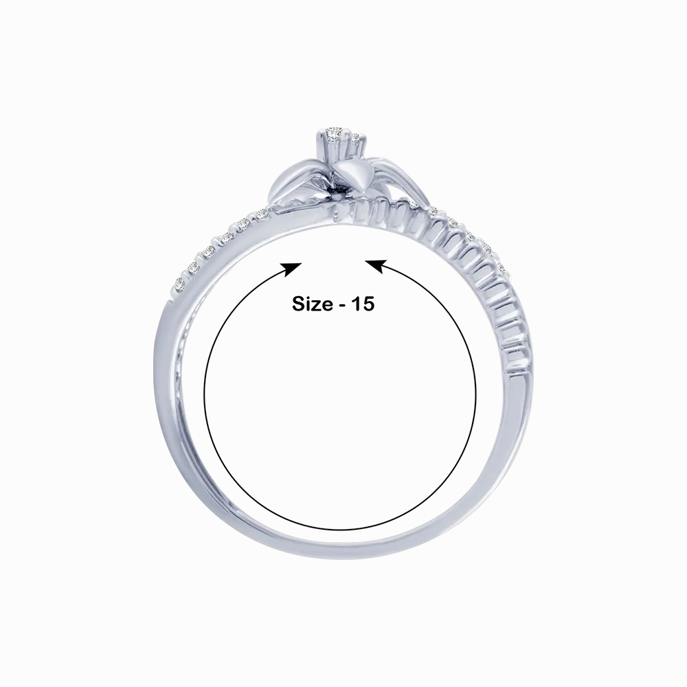 14KT (585) White Gold And Diamond Ring For Women