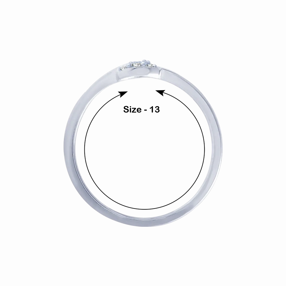 14KT (585) White Gold And Diamond Ring For Women