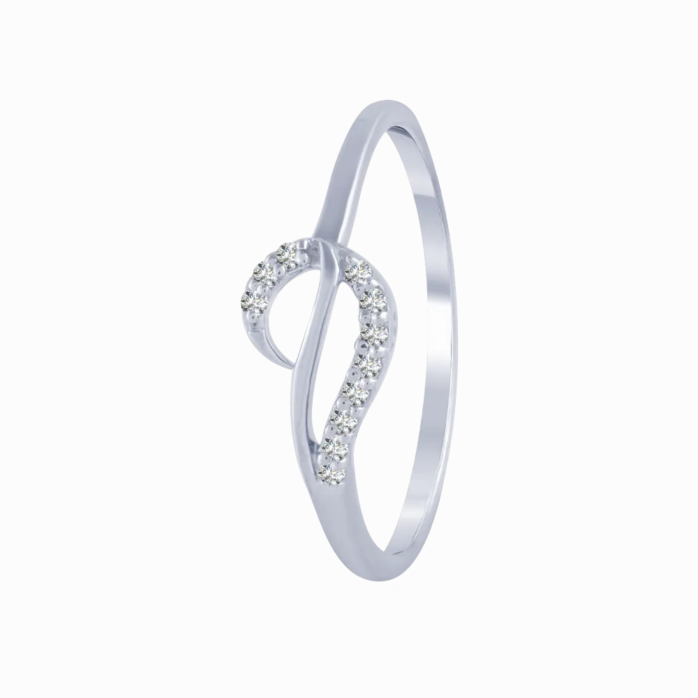 14KT (585) White Gold And Diamond Ring For Women