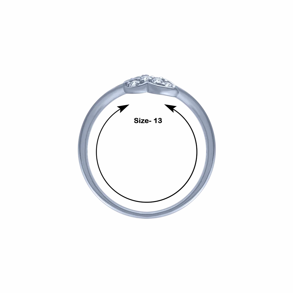 14KT (585) White Gold And Diamond Ring For Women