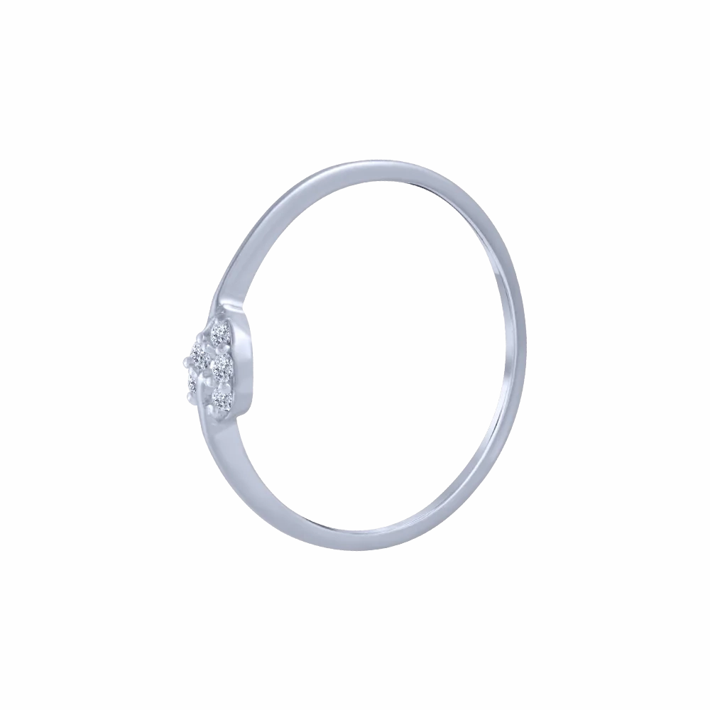 14KT (585) White Gold And Diamond Ring For Women