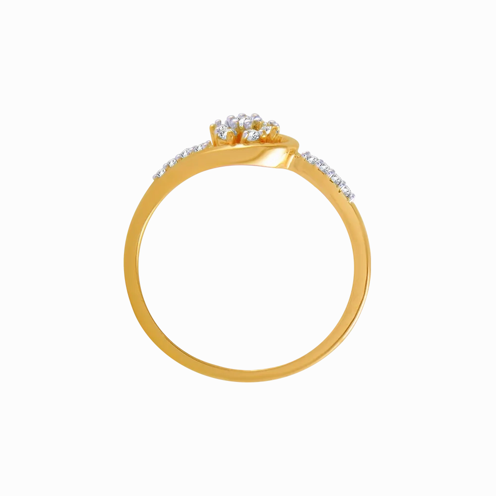 14KT (585) Yellow Gold And Diamond Ring For Women