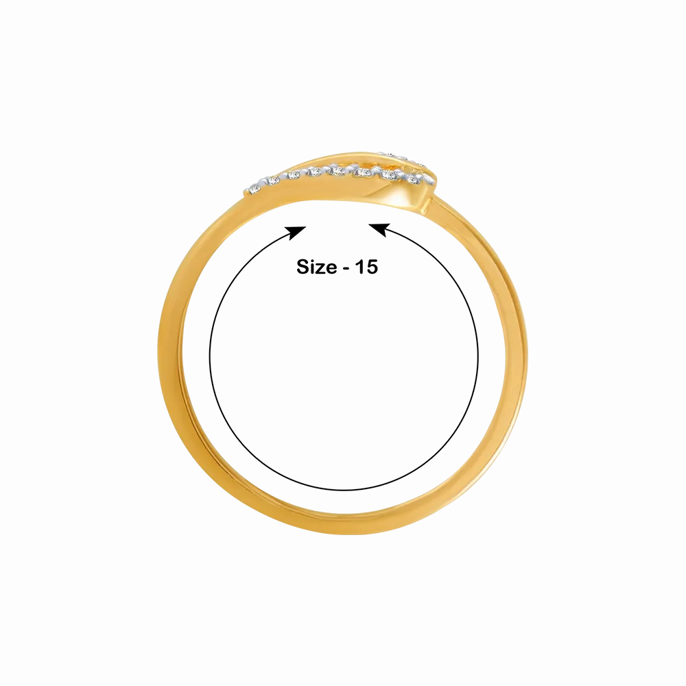 14KT (585) Yellow Gold And Diamond Ring For Women