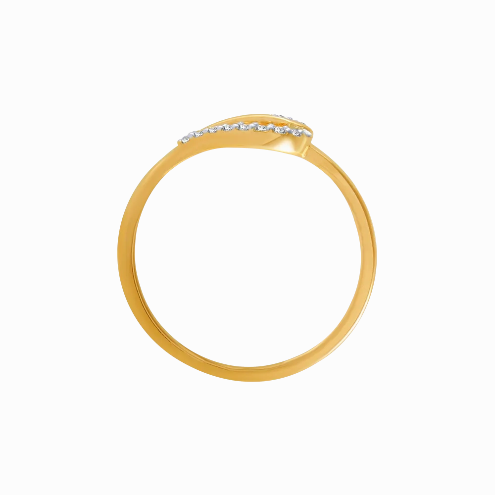 14KT (585) Yellow Gold And Diamond Ring For Women