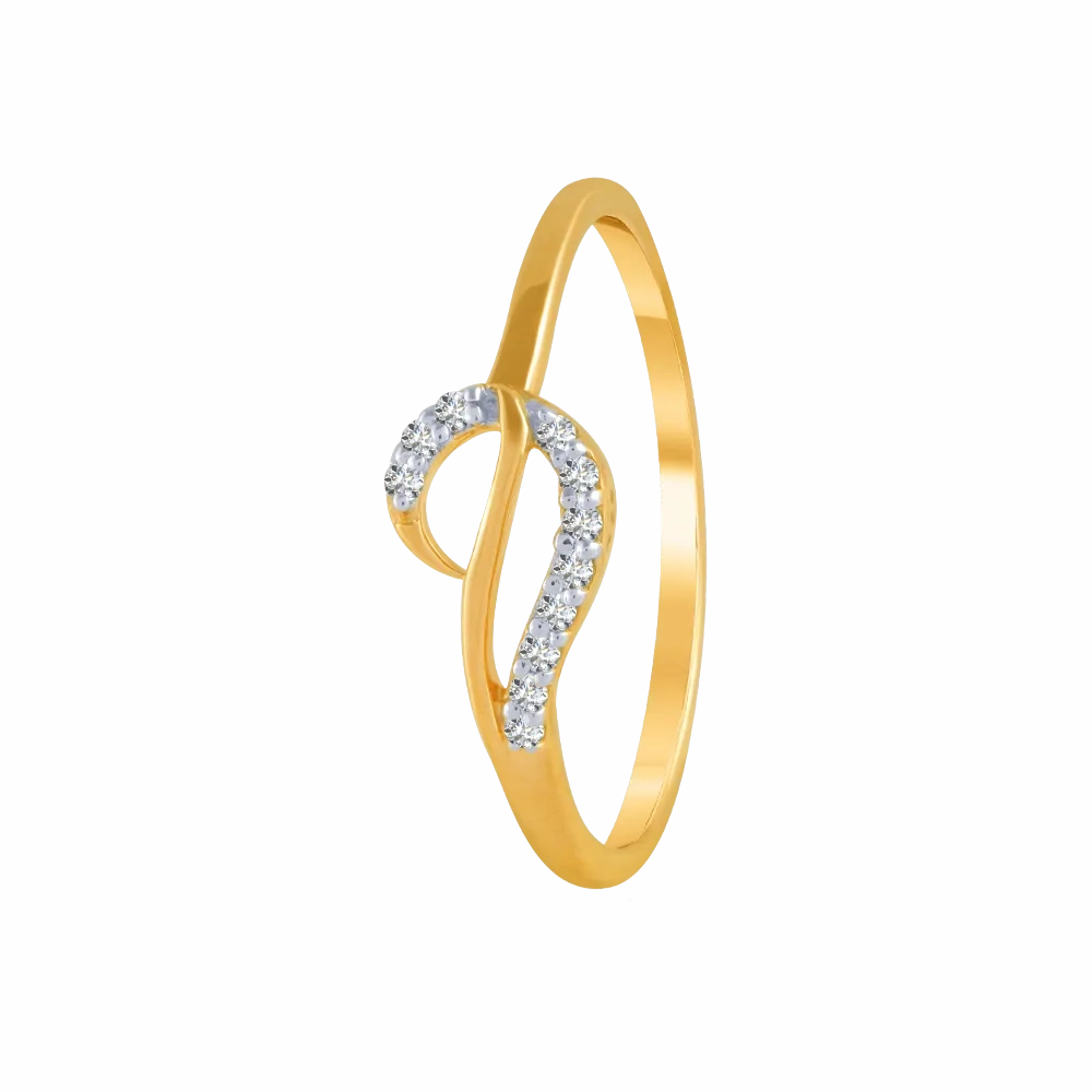 14KT (585) Yellow Gold And Diamond Ring For Women