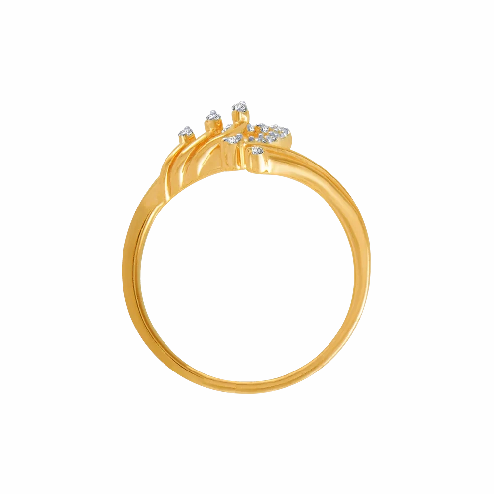 14KT (585) Yellow Gold And Diamond Ring For Women