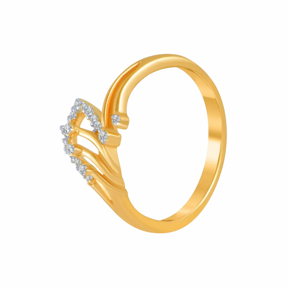 14KT (585) Yellow Gold And Diamond Ring For Women