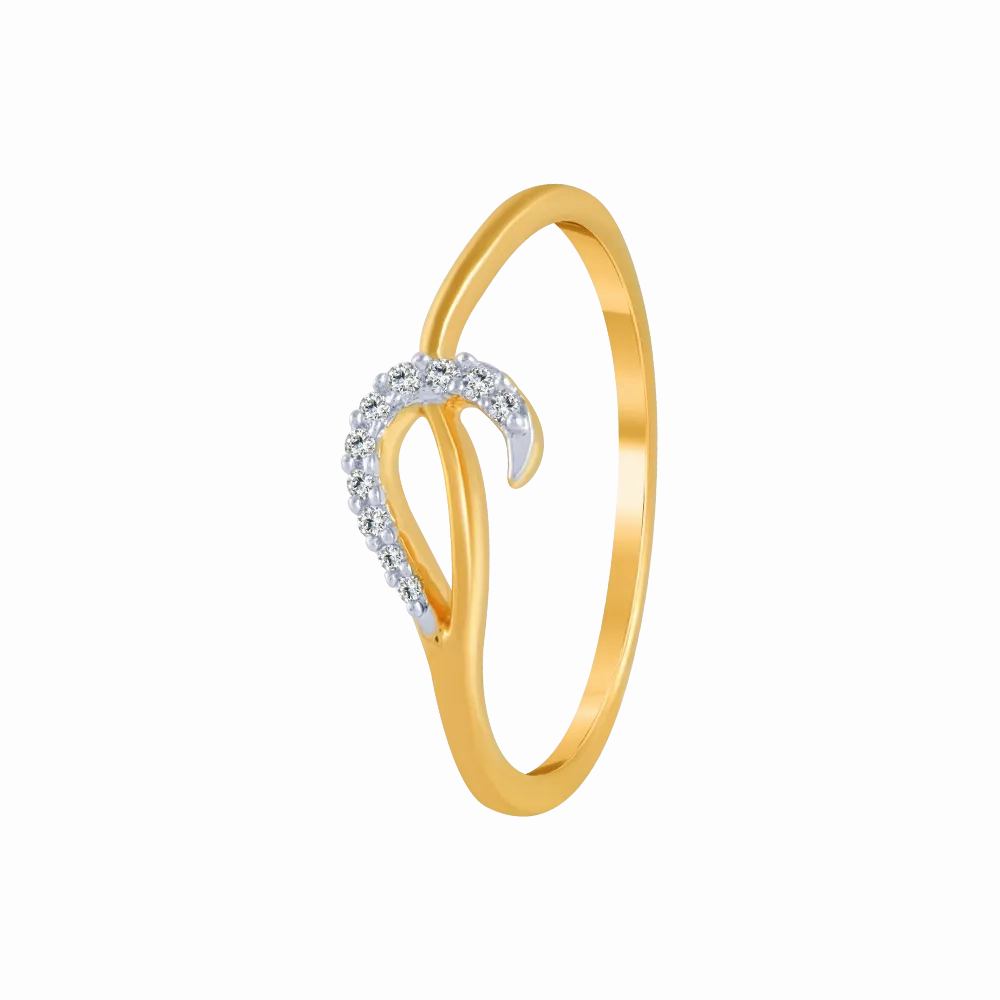 14KT (585) Yellow Gold And Diamond Ring For Women