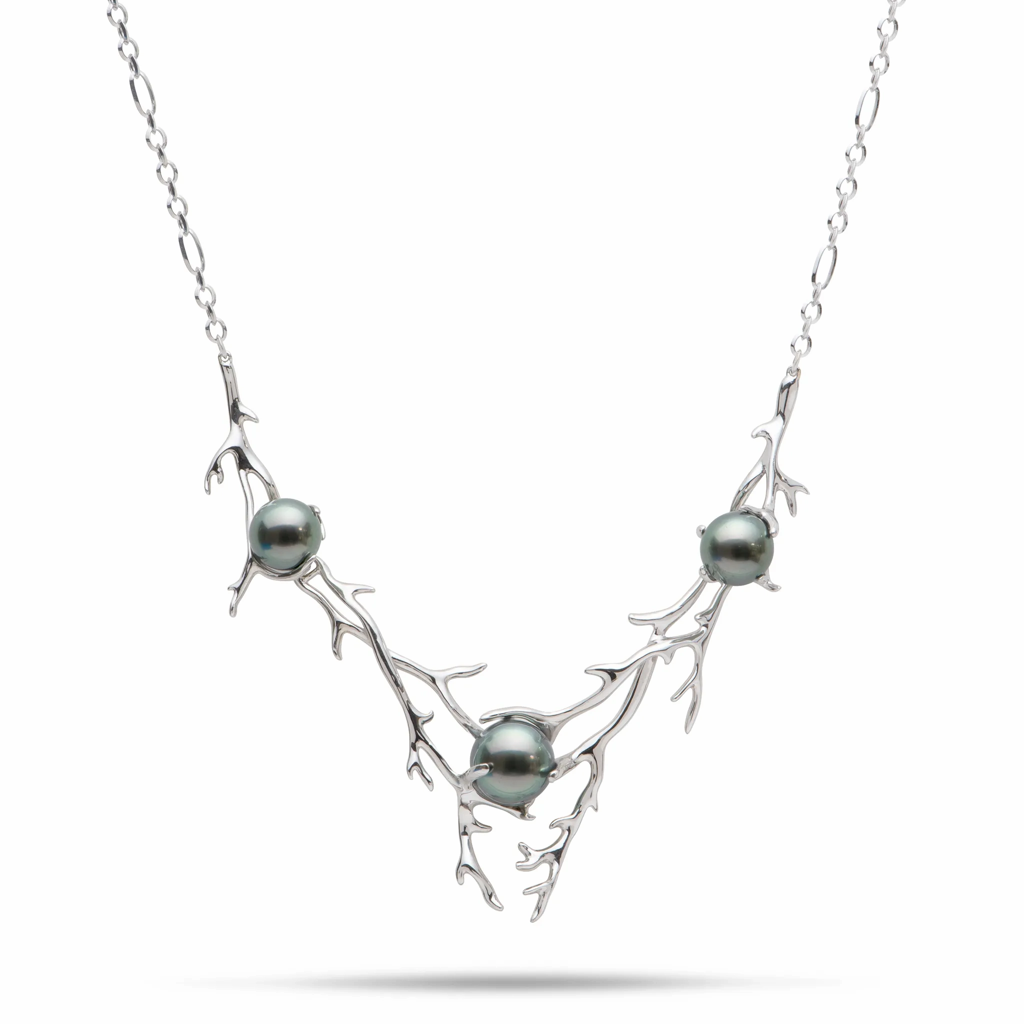 16.5-18&quot; Heritage Tahitian Pearl Necklace in White Gold