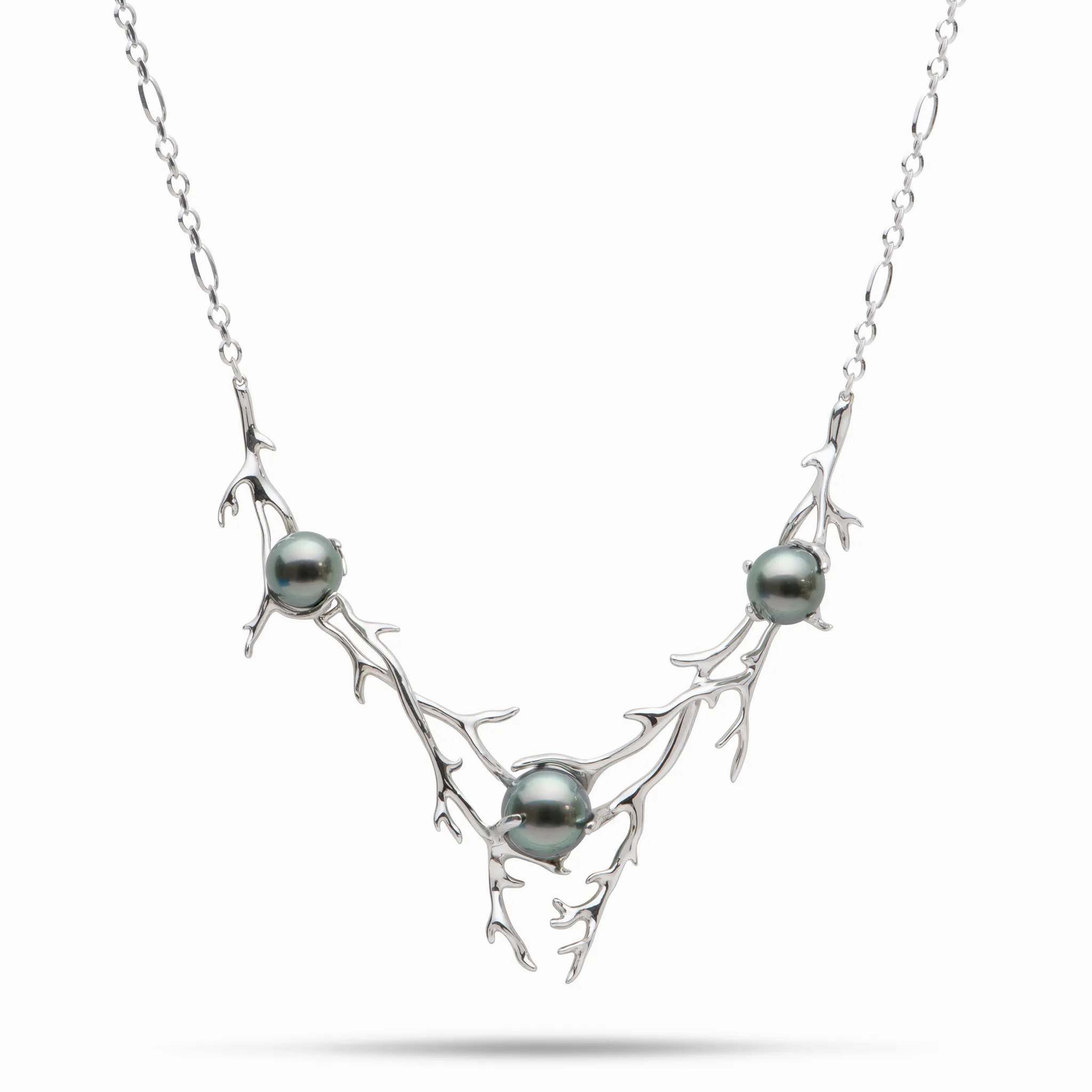 16.5-18&quot; Heritage Tahitian Pearl Necklace in White Gold