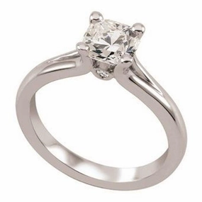 18ct White Gold 0.43ct Princess Cut Diamond Solitaire Ring texture-diamond  