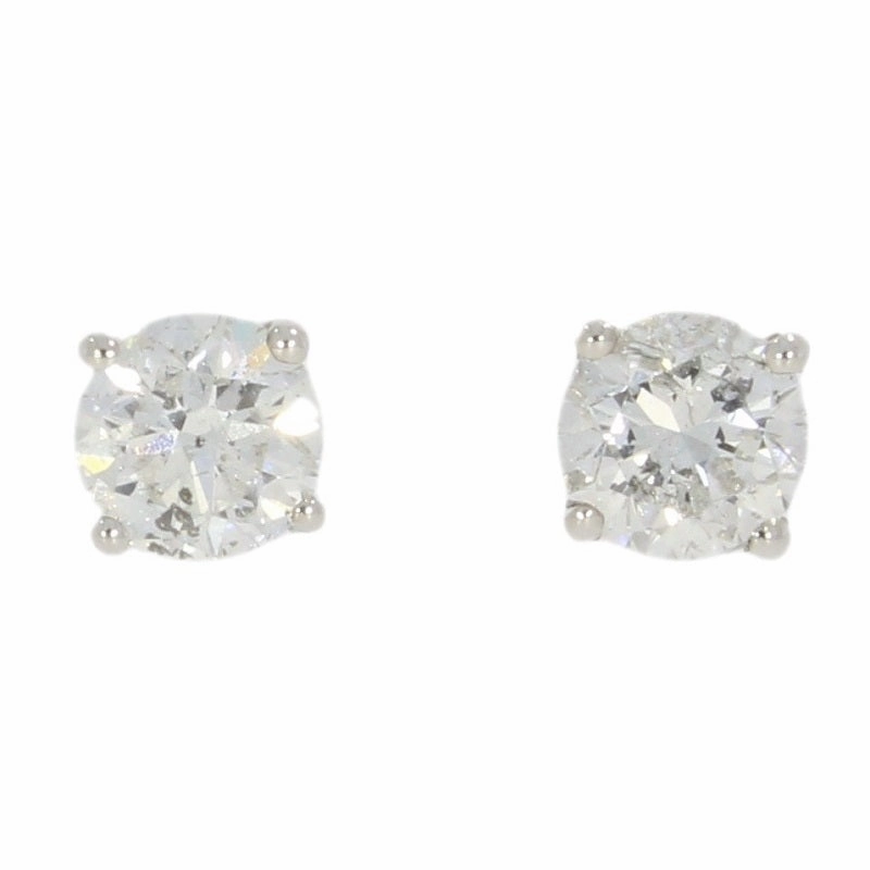18ct White Gold 1.01ct Solitaire Diamond Stud Earrings ear-earrings  