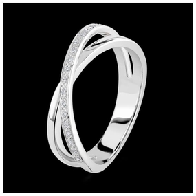 18ct White Gold 21d  2circ X/O texture-diamond  