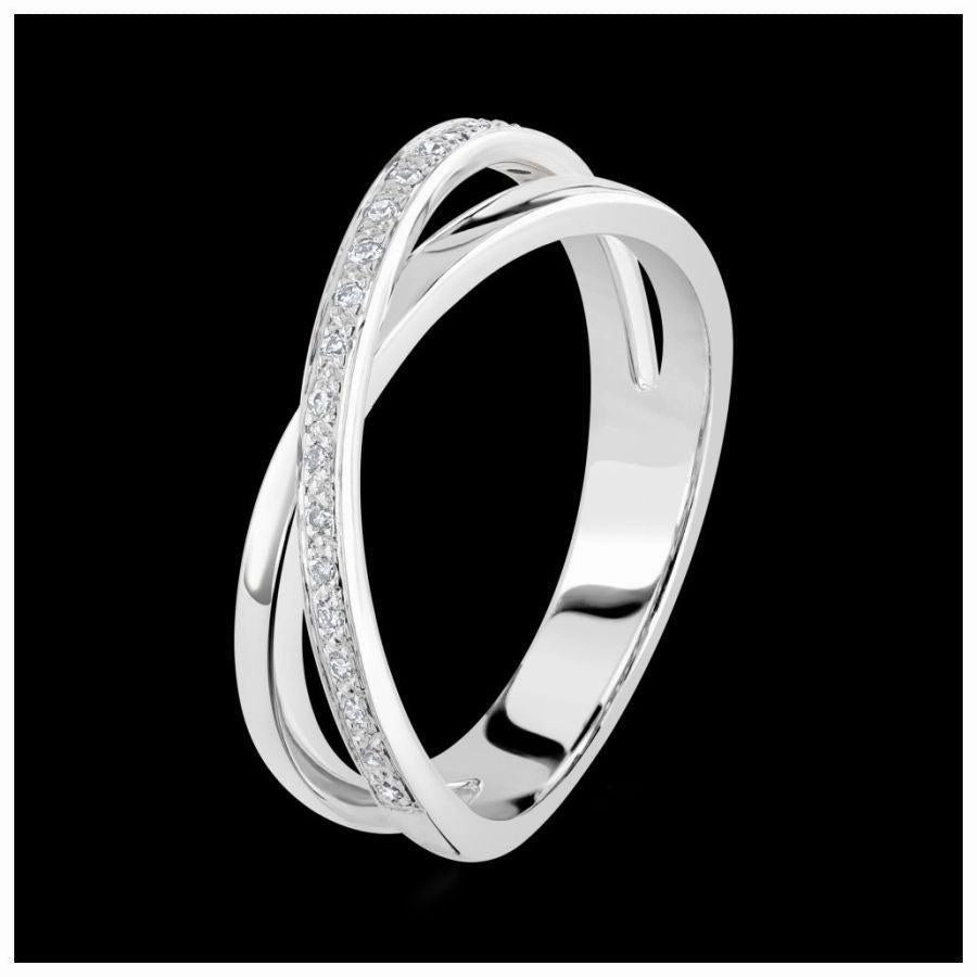 18ct White Gold 21d  2circ X/O texture-diamond  