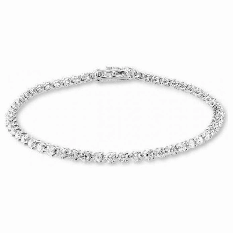 18ct white gold 55 Diamond Tennis bracelet texture-diamond  
