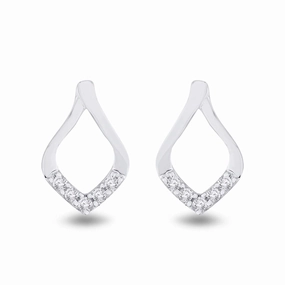 18ct white gold Diamond earrings texture-diamond  