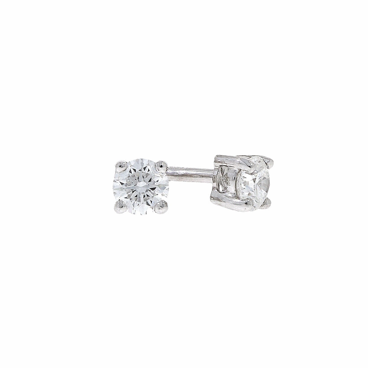 18ct white gold Diamond Solitaire Stud Earrings texture-diamond  