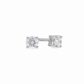 18ct white gold Diamond Solitaire Stud Earrings texture-diamond  