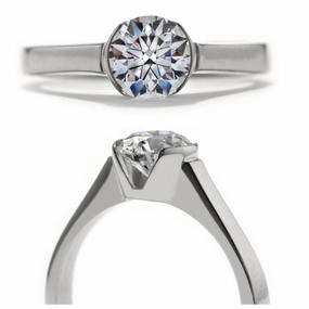 18ct white gold Favored Ring texture-diamond  