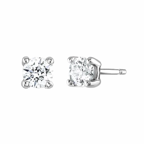 18ct white gold Solitaire Diamond stud earrings 0.50ct texture-diamond  