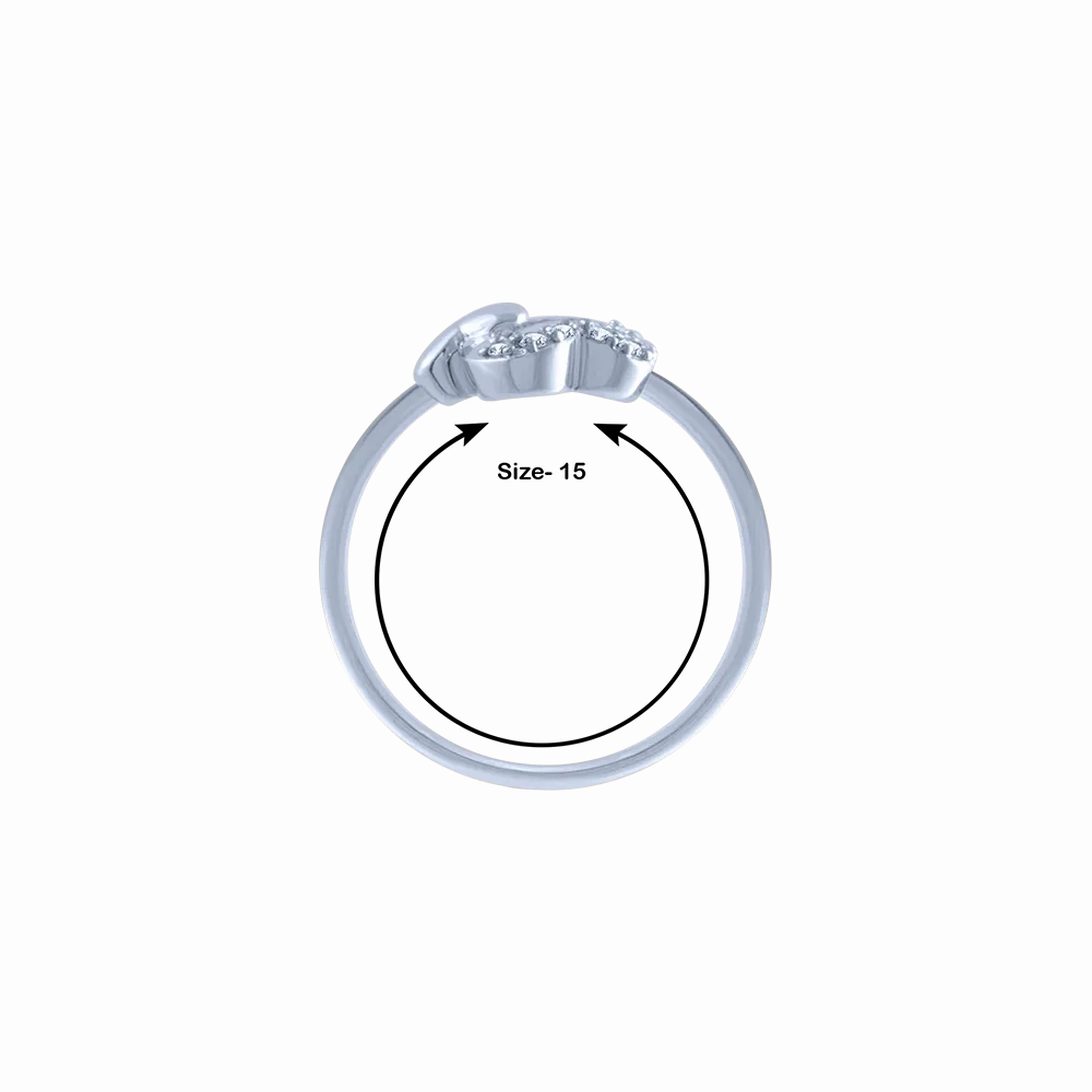 18k (750) White Gold And Diamond Ring For Women